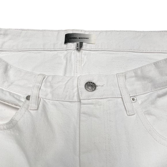 Isabel Marant Jasper Native Embroidered Denim Jeans -  White | 32 - Picture 7 of 12